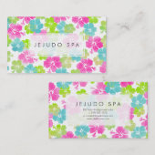 Carte De Visite PixDezines aquarelle affecte/hibiscus (Devant / Derrière)