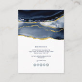 Carte De Visite PixDezines Aquarelle Agate Marine Or (Dos)