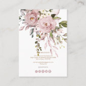 Carte De Visite PixDezines Aquarelle Dusty Rose (Dos)