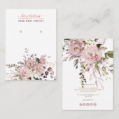 Carte De Visite PixDezines Aquarelle Dusty Rose (Devant / Derrière)