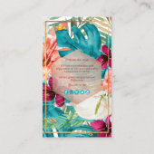 Carte De Visite PixDezines Aquarelle Fleurs tropicales Foliage (Dos)