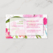 Carte De Visite PixDezines Aquarelle Florale/Puits de mai/Spectres (Dos)