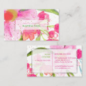 Carte De Visite PixDezines Aquarelle Florale/Puits de mai/Spectres (Devant / Derrière)