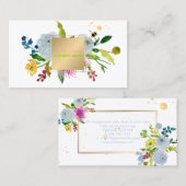 Carte De Visite PixDezines aquarelle florale/ranunculus (Devant / Derrière)
