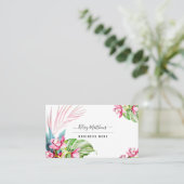 Carte De Visite PixDezines Aquarelle Kona Rose Cymbidium (Debout devant)