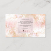 Carte De Visite PixDezines Aquarelle Or rose  (Dos)