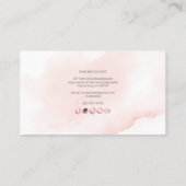 Carte De Visite PixDezines Aquarelle Push Pink (Dos)