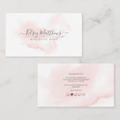 Carte De Visite PixDezines Aquarelle Push Pink (Devant / Derrière)