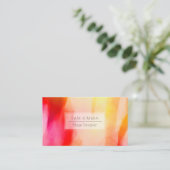 Carte De Visite PixDezines Aquarelle Vagues Modernes, lever du sol (Debout devant)