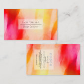 Carte De Visite PixDezines Aquarelle Vagues Modernes, lever du sol (Devant / Derrière)