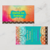 Carte De Visite PixDezines Arc-en-ciel + Chocolat à pois (Devant / Derrière)