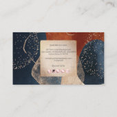 Carte De Visite PixDezines Arrangement Abstrait H2 Marine Terracot (Dos)