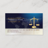 Carte De Visite PixDezines ATTORNESY/WHITE+BLUE/WORLD MAP (Dos)