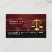 Carte De Visite PixDezines ATTORNEY, MASCULIN /GRAPHITE+MAROON (Dos)