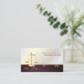 Carte De Visite PixDezines ATTORNEYS/PEARL+MAROON (Debout devant)