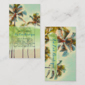 Carte De Visite PixDezines baie de kailua/plage hawaïenne vintage (Devant / Derrière)
