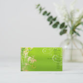 Carte De Visite PixDezines Bambou + tourbillons de nacre (Debout devant)