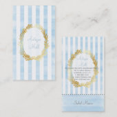 Carte De Visite PixDezines bandes blanches/aquarelle numérique pla (Devant / Derrière)