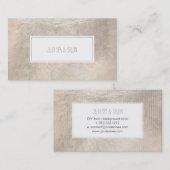 Carte De Visite PixDezines bandes champagne/faux argent (Devant / Derrière)