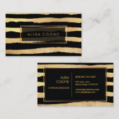 Carte De Visite PixDezines bandes d'or (Devant / Derrière)