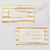 Carte De Visite PixDezines bandes d'or (Devant / Derrière)