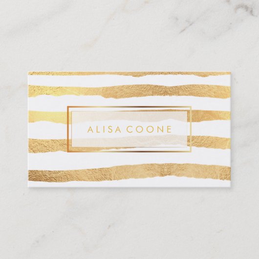 Carte De Visite PixDezines bandes d'or (Devant)