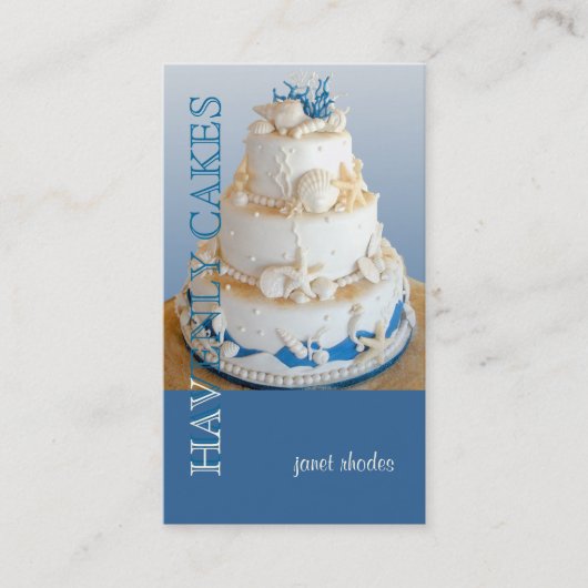 Carte De Visite PixDezines Beach Wedding Cake/do-it-yourself coule (Devant)