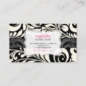 Carte De Visite PixDezines Bellisimo Damask/couleur de fond DIY (Dos)