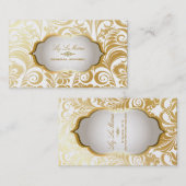 Carte De Visite PixDezines bellissimo damask/stock métallique (Devant / Derrière)
