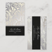 Carte De Visite PixDezines Bellissimo Damask Vintage (Devant / Derrière)
