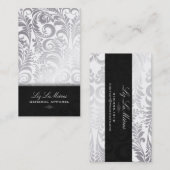 Carte De Visite PixDezines Bellissimo Damask Vintage (Devant / Derrière)