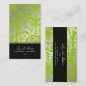 Carte De Visite PixDezines Bellissimo Vintage Damask (Devant / Derrière)