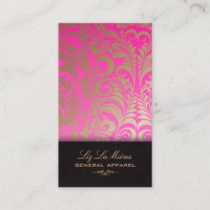 Carte De Visite PixDezines Bellissimo Vintage Damask Faux Metallic