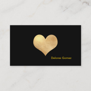 Carte De Visite PixDezines Big Heart in Faux Gold/do-it-yourself a