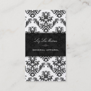 Carte De Visite PixDezines Black Céleste Vintage Damask