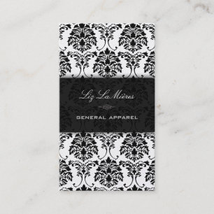 Carte De Visite PixDezines Black Florentius Vintage Damask