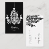 Carte De Visite PixDezines BLACK+WHTE CHANDELIERS/DO-IT-YOURSELF a (Devant / Derrière)