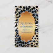 Carte De Visite PixDezines bleu vintage+guépard+zèbre (Dos)