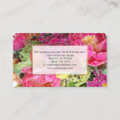Carte De Visite PixDezines bouquet/aquarelle/floral (Dos)