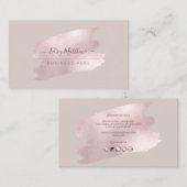 Carte De Visite PixDezines brillant rose rose H2 pinceau (Devant / Derrière)