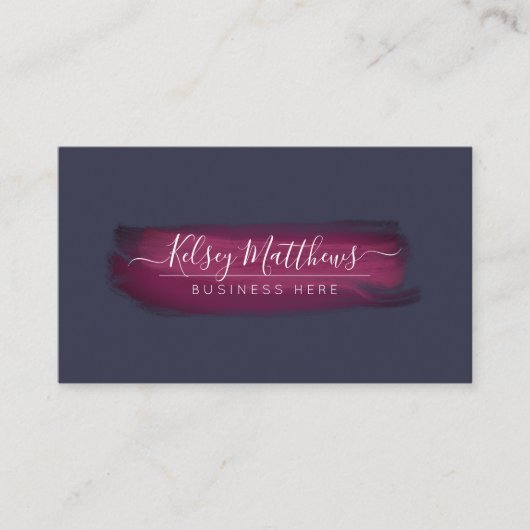 Carte De Visite PixDezines Brosses d'aquarelle Sangria Bourgogne (Devant)