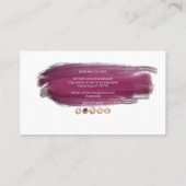 Carte De Visite PixDezines Brosses d'aquarelle Sangria Bourgogne (Dos)