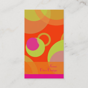 Carte De Visite PixDezines bulles de morue / Syle rétro + Couleurs