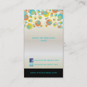 Carte De Visite PixDezines bulles de morue / Syle rétro + Couleurs (Dos)