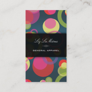 Carte De Visite PixDezines bulles de morue / Syle rétro + Couleurs