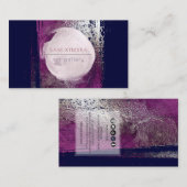 Carte De Visite PixDezines Burgundy Faux Brochures métalliques (Devant / Derrière)