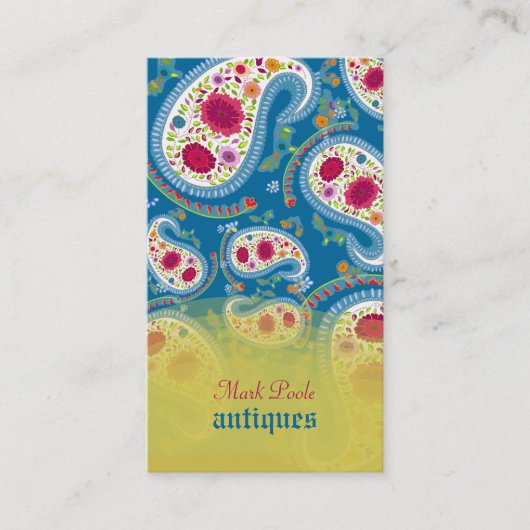 Carte De Visite PixDezines cachemire dessiné à la main/do-it-yours (Devant)