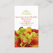 Carte De Visite PixDezines calles orange lys/orchidées verte (Dos)