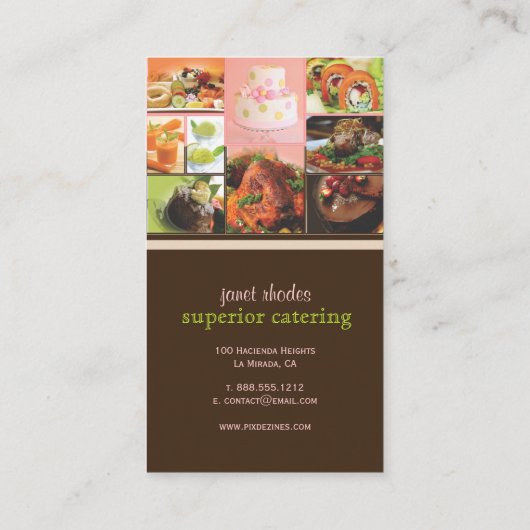 Carte De Visite PixDezines CATERING (Dos)