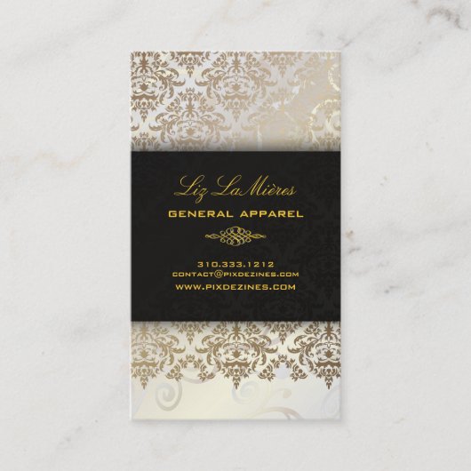 Carte De Visite PixDezines Céline Damask (Devant)